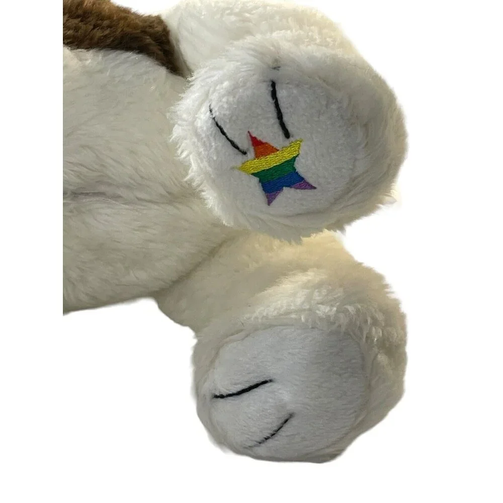 Plush Noah's Ark‎ Animal Workshop Puppy Dog 15” White Brown Stuffed Animal